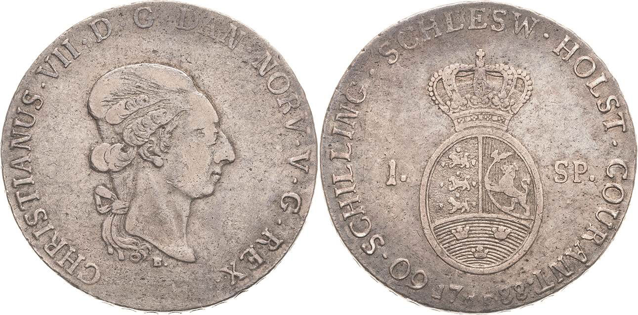 Монеты Дания Кристиан седьмой
