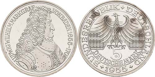 Gedenkmünzen  5 DM 1955 G ... 