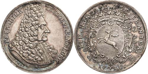 Lübeck-Stadt  Silbermedaille 1715 ... 