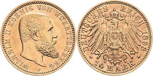 Württemberg Wilhelm II. 1891-1918 ... 