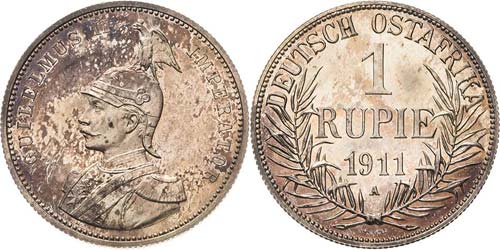 Deutsch Ostafrika  1 Rupie 1911 A  ... 