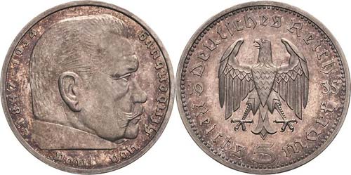 Gedenkausgaben  5 Reichsmark 1935 ... 