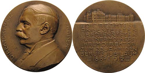 Medaillen Wien Bronzemedaille 1912 ... 