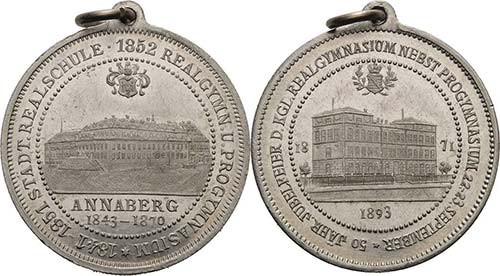 Annaberg  Aluminiummedaille 1893. ... 
