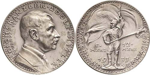 Drittes Reich  Silbermedaille 1933 ... 