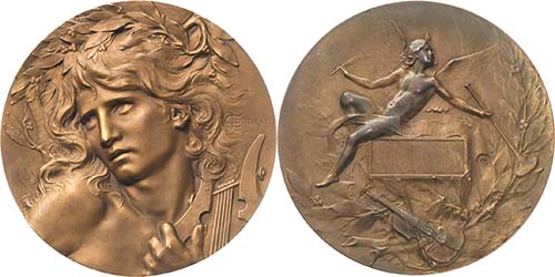 Jugendstil  Bronzemedaille 1899 ... 