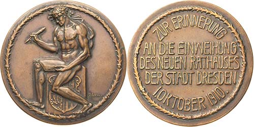 Dresden  Bronzegußmedaille 1910 ... 