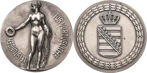 Sachsen-Medaillen  Silbermedaille ... 
