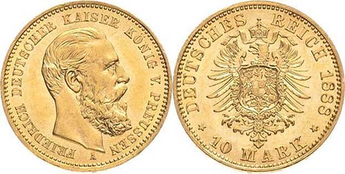 Preußen Friedrich III. 1888 10 ... 