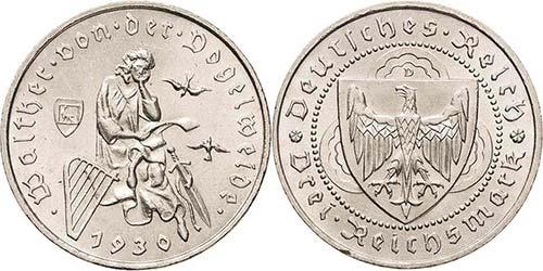 Gedenkausgaben  3 Reichsmark 1930 ... 