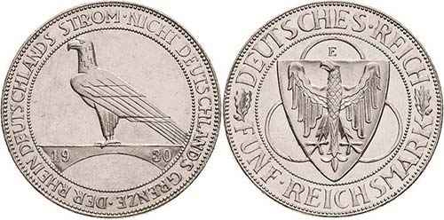 Gedenkausgaben  5 Reichsmark 1930 ... 