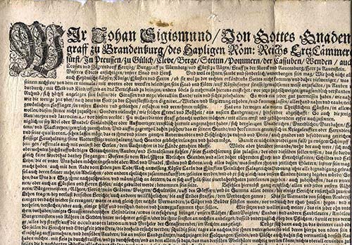 Brandenburg Verordnung 1612. ... 
