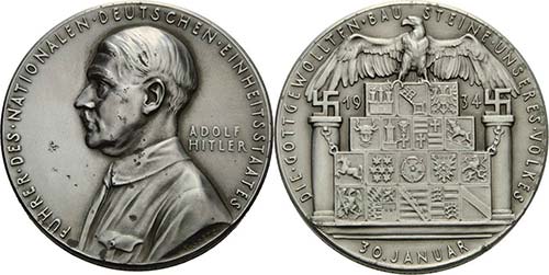 Drittes Reich  Zinkmedaille 1934. ... 
