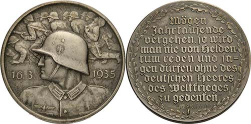 Drittes Reich  Silbermedaille 1935 ... 