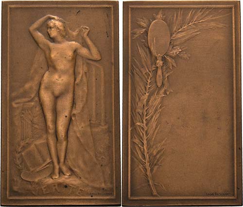 Jugendstil  Bronzeplakette o.J. ... 