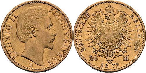 Bayern Ludwig II. 1864-1886 20 ... 