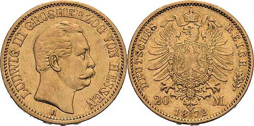 Hessen Ludwig III. 1848-1877 20 ... 