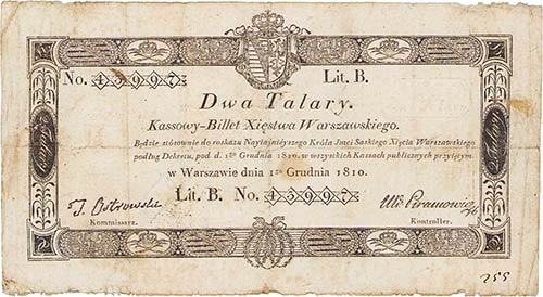 Ausland Polen 2 Talary 1.12.1810. ... 