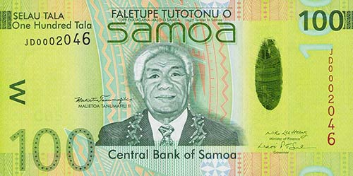 Ausland Samoa 2 Tala (1990). 5, ... 