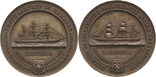 Schifffahrt  Bronzemedaille 1856 ... 