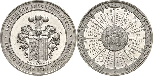 Leipzig  Zinnmedaille 1891 (Lauer) ... 