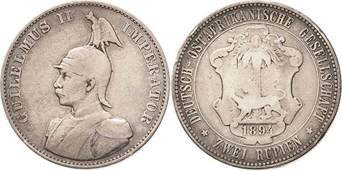 Deutsch-Ostafrika  2 Rupien 1894 ... 