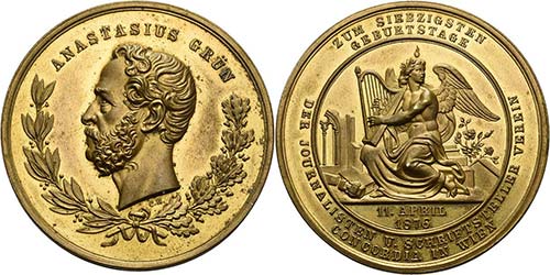 Medaillen Wien Vergoldete ... 