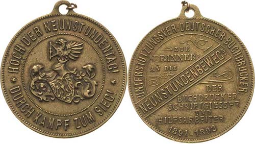 Buchdruck Bronzemedaille 1892 ... 