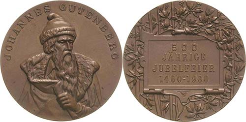 Buchdruck Bronzemedaille 1900 ... 