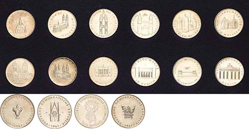 DDR-Medaillen Set aus 12 ... 