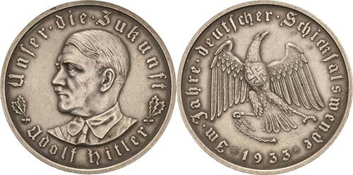 Drittes Reich Silbermedaille 1933 ... 