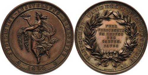 Karlsruhe  Bronzemedaille 1892 (M. ... 