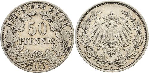 Kleinmünzen  50 Pfennig 1903 A  ... 