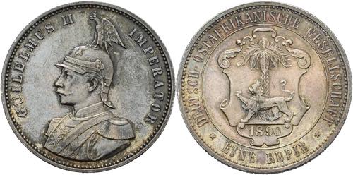 Deutsch Ostafrika  1 Rupie 1890 ... 