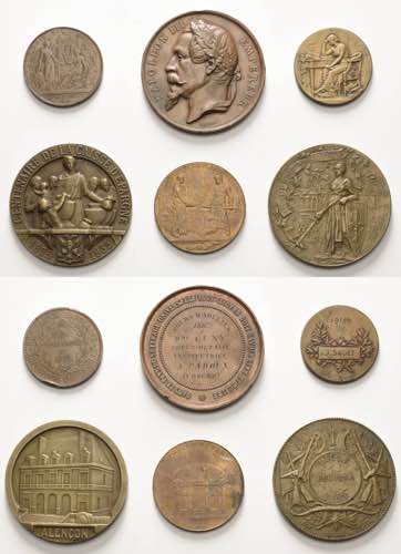Frankreich Lot-6 Stück Medaillen ... 