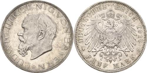 Bayern Ludwig III. 1913-1918 5 ... 