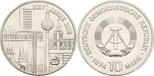 Gedenkmünzen  10 Mark 1974. ... 