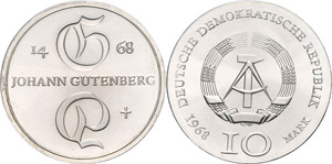Gedenkmünzen  10 Mark 1968. ... 