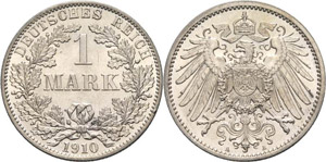 Kleinmünzen  1 Mark 1910 A  ... 