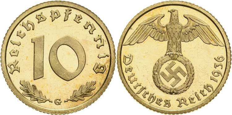 Kleinmünzen  10 Reichspfennig ... 