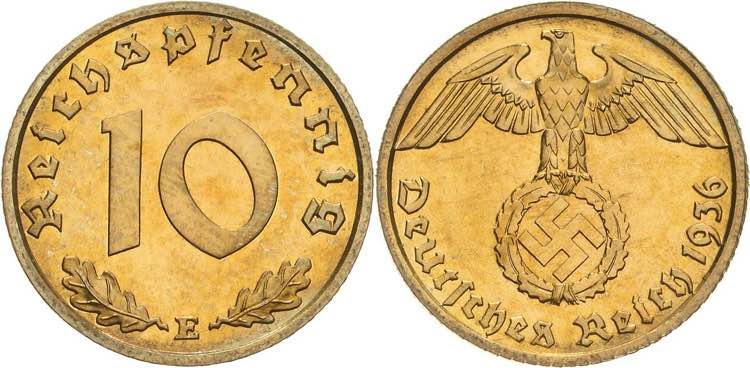 Kleinmünzen  10 Reichspfennig ... 