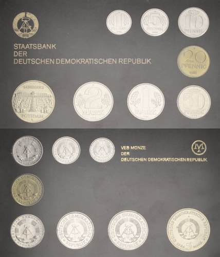 Kursmünzensätze  1 Pfennig bis 5 ... 