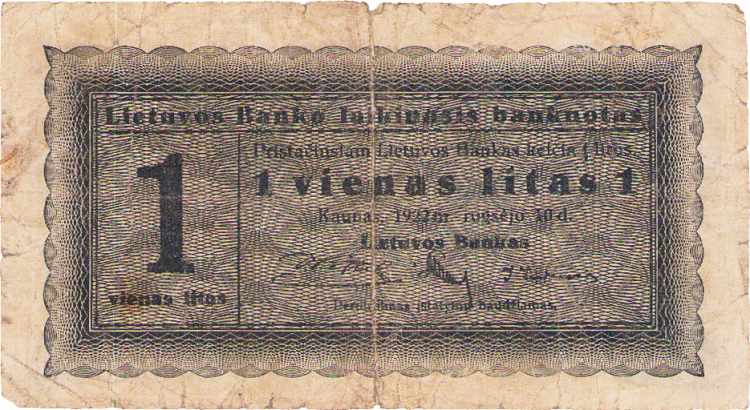 AuslandLitauen 1 Litas 10.9.1922. ... 