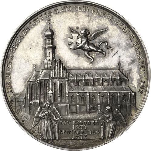 Augsburg-Stadt Silbermedaille 1873 ... 