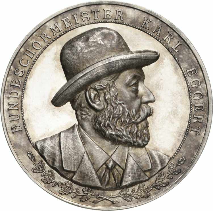 Augsburg-Stadt Silbermedaille 1900 ... 
