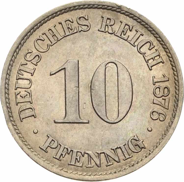 Kleinmünzen 10 Pfennig 1876 A  ... 