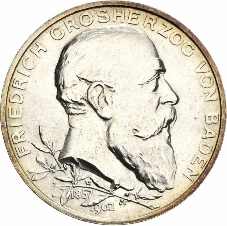BadenFriedrich I. 1856-1907 5 Mark ... 