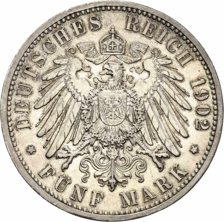 BadenFriedrich I. 1856-1907 5 Mark ... 