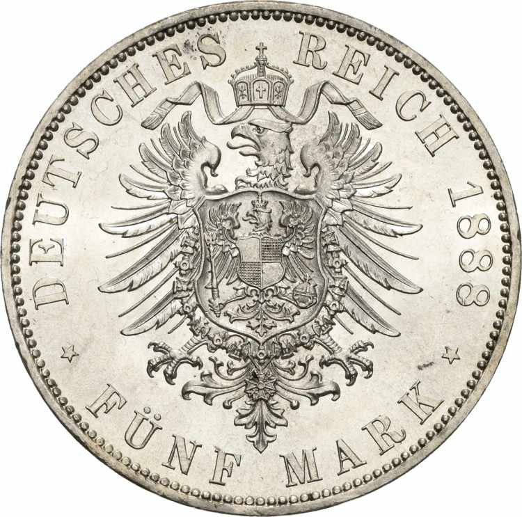 PreußenFriedrich III. 1888 5 Mark ... 