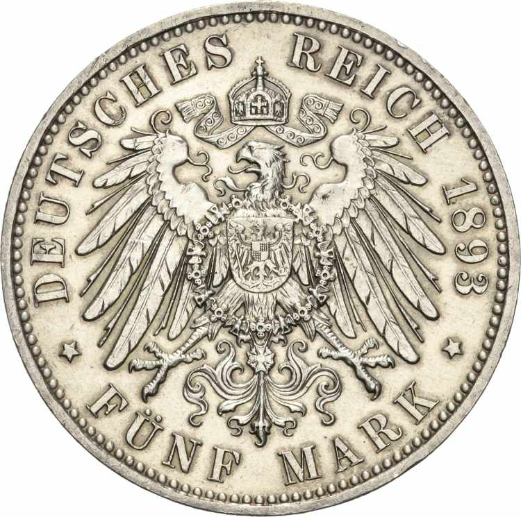SachsenAlbert 1873-1902 5 Mark ... 